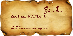 Zsolnai Róbert névjegykártya
